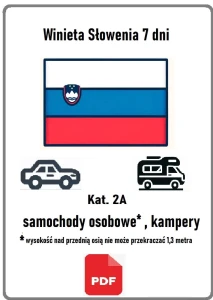 eWinieta SŁOWENIA 7 dni -samochód osobowy (KAT.2A)