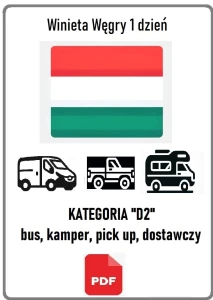 eWinieta WĘGRY na wybrany dzień (ważna do 23:59) - BUS do 3.5t (kat. D2)