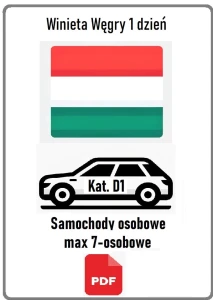 eWinieta WĘGRY na wybrany dzień (ważna do 23:59) - samochód osobowy (Kat. D1)
